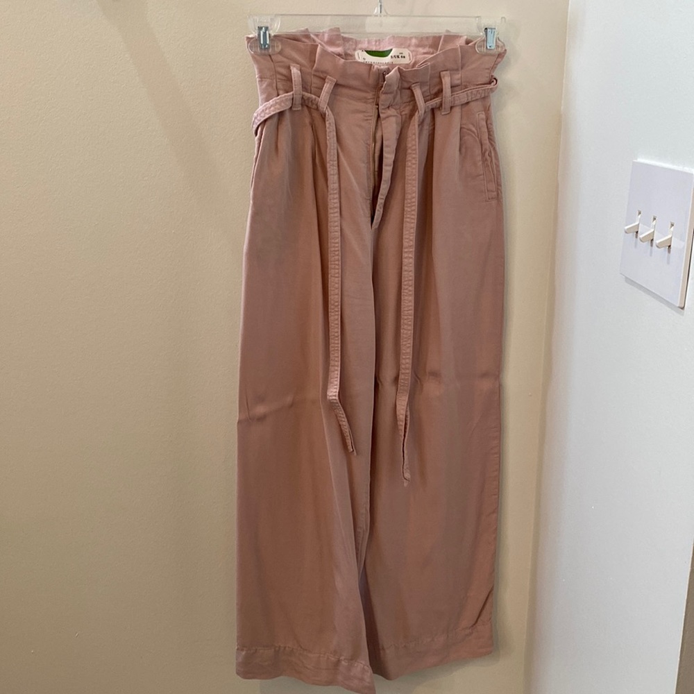 Adorable pink paper bag pants